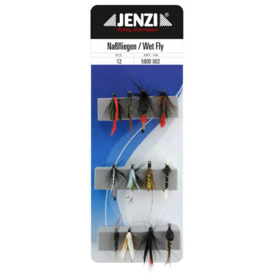 Jenzi Imitation Insect Fly Set Wet Flies 12pc fly lures