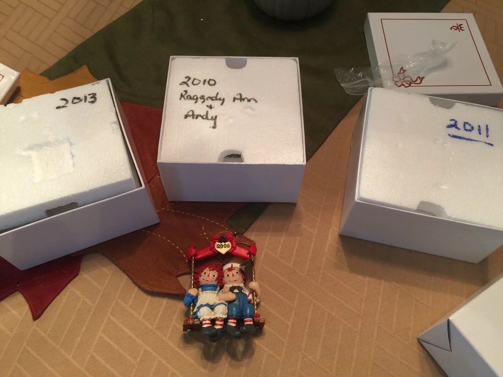 Lot of 4 Raggedy Ann & Andy Christmas Tree Ornament Danbury Mint eBay