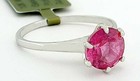 GENUINE 1.08 Cts PINK SAPPHIRE RING 10K WHITE GOLD - Free Certificate Appraisal — photo 1