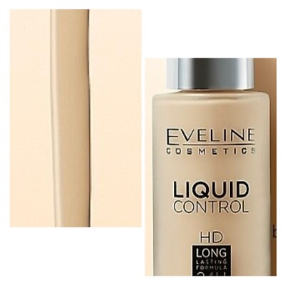 2x Eveline Liquid Control Foundation mit Niacydamide 100 HELLBEIGE 32ml