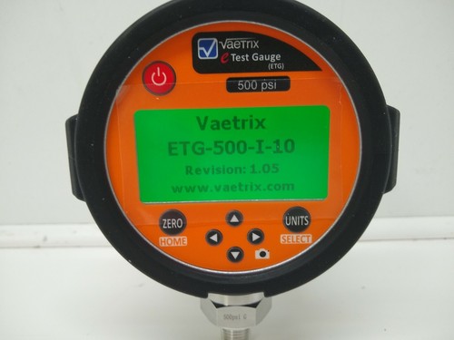 VAETRIX ETG DIGITAL PRESSURE GAUGE CERTIFIED -12 TO 500 PSI .1% ACCURACY - Imagen 4 de 5
