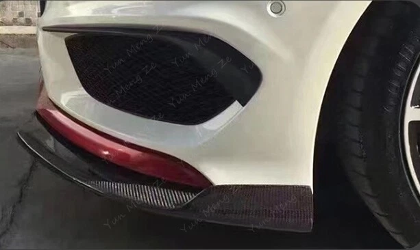 For Benz W117 CLA250 CLA45 AMG 13-16Real Carbon Fiber Front Bumper Lip Splitter Foto 4 de 4