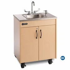 Ozark River Portable Sinks® Silver Lil' Premier 1 Portable Hand Sink -Maple