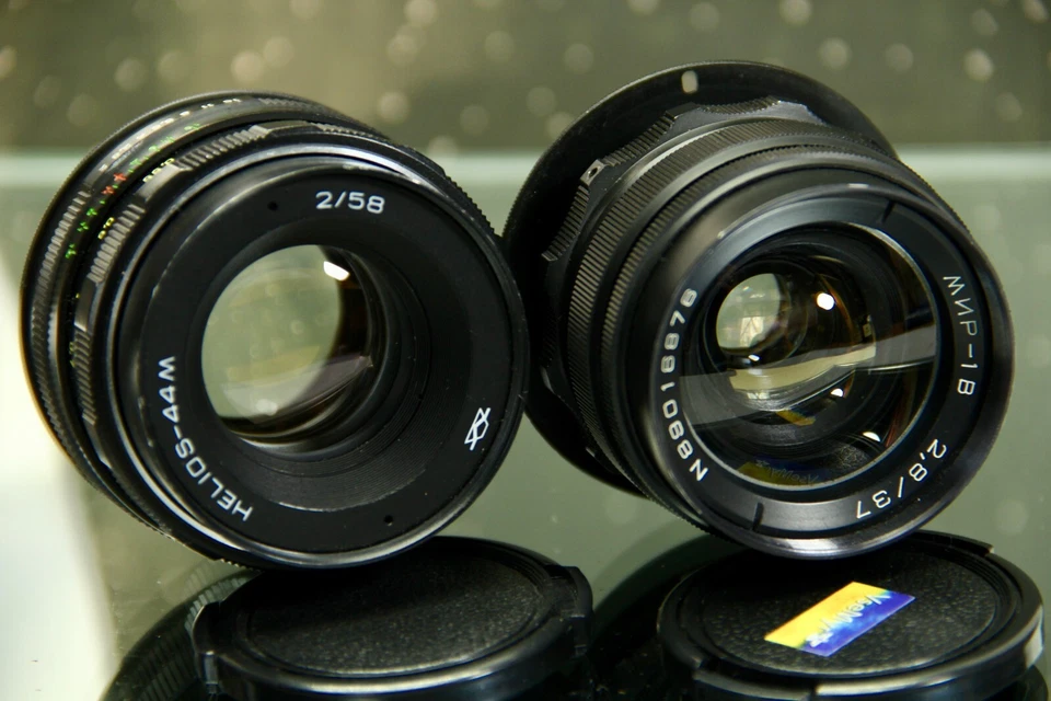 Mir-1B 2.8/37mm HELIOS 44M 2/58mm Set of 2 Soviet lens +adapter Canon EF - Image 4 of 4