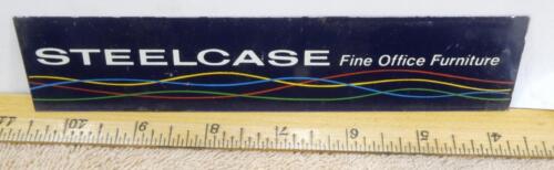 VTG Steelcase Fine Office Furniture Small Tin Advertising Sign Mid Century Mod ! - Picture 1 of 1