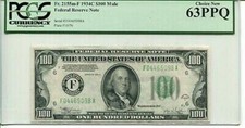 FR 2155m-F Mule 1934C $100 Federal Reserve Note 63 PPQ Choice New