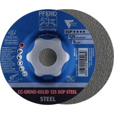 Image of PFERD 64187126 CC-GRIND-SOLID Grinding Disc 125mm bore 22.23mm steel