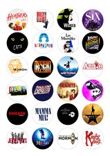 24 Musicales Comestibles D2 Glaseado Fondant 4cm Cupcake Toppers Pastel