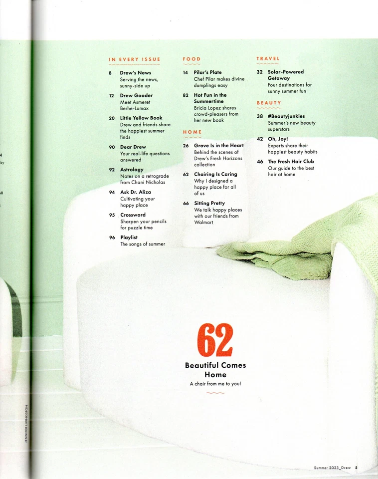 DREW BARRYMORE Magazine Summer 2023 The Happy Place Issue Victoria Beckham - Image 3 of 4