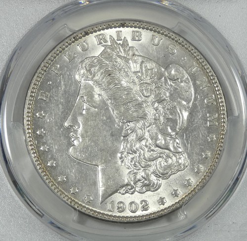 1902 Morgan Dollar CERTIFIED PCGS AU 58 Silver Dollar - Picture 2 of 4