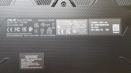 ASUS TUF Gaming A15 FA506N Ryzen 5 7535HS 8GB RAM 512GB SSD GeForce RTX 2050 - Picture 8 of 8