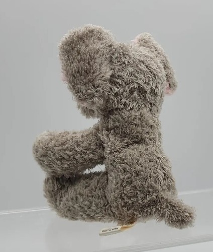 Angel Toy Baby Gray Elephant Pink Ears Very Soft Stuffed Animal Toy 5.5" - Picture 4 of 8