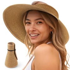 Women s Sun Visor - UPF 50 Protection, Wide Brim, Adjustable, Ponytail-Friendly