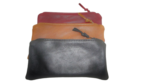 Leather Pencil Case 1167 SOLD Traditional wallet Zipped Handmade Pen Pouch U.K - Picture 4 of 12