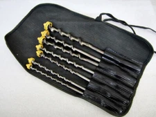 Vintage WestCraft 7pc Auger Wood Drill Bit Set Size 4 - 10 Made in USA