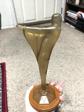 Michael Gressel NY Artist Sculptor Rare Lucite Statue AMR 76 Art Deco