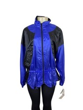 Vintage Nike Womens Track Jacket Blue  Black with Swirl Design Size M- New