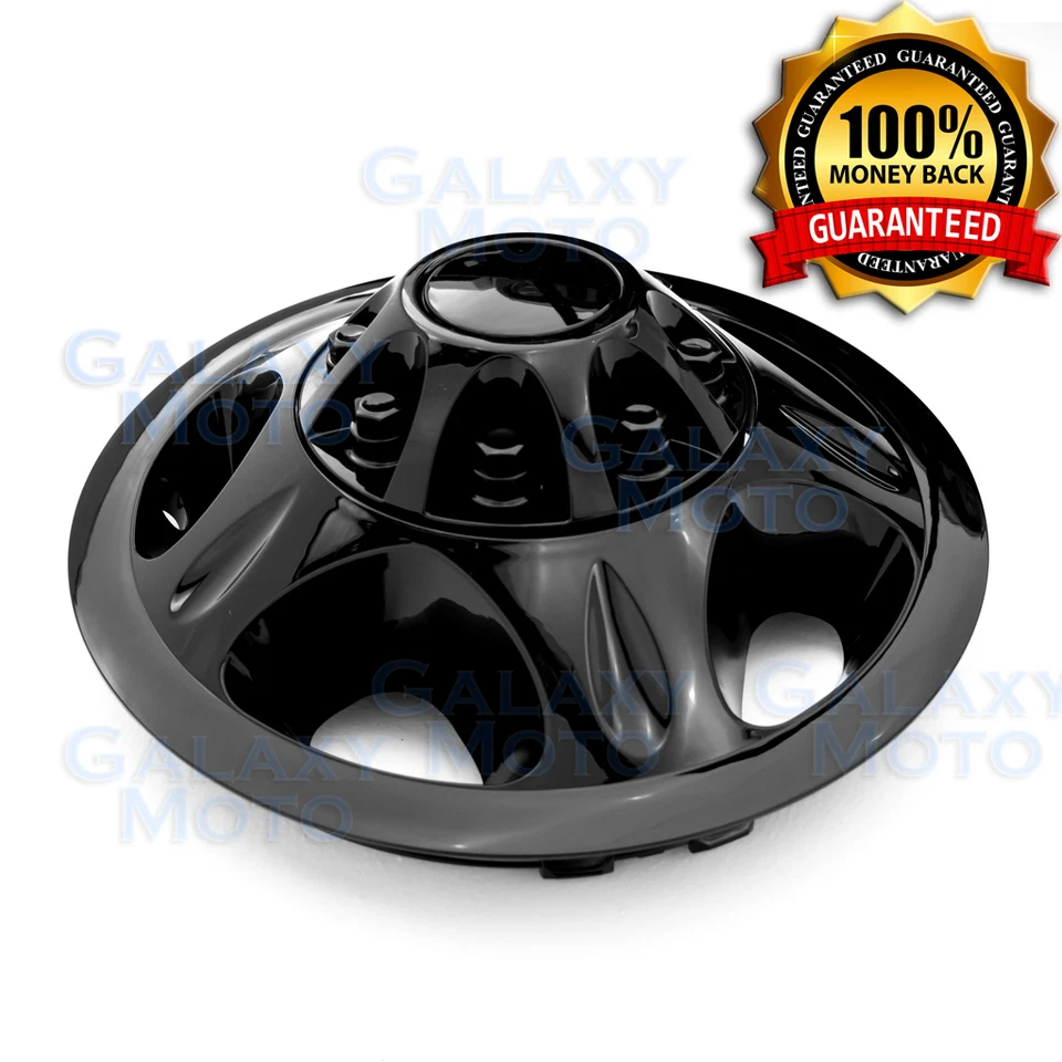 08-10 Chevy Silverado DUALMENTE Negro 17" Simulador de Rueda Forro + Tapacubos Centrales Cubierta Foto 3 de 4