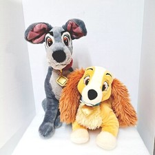 Disney Lady And The Tramp Plush Stuffed Animal 16" Dogs Set Of 2 Toy Gift