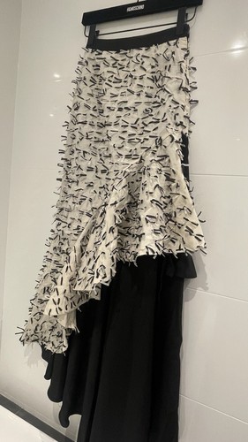 ASILIO "Key Move Skirt" Women's Skirt Size 6 Stunning Ivory/Black - Picture 3 of 13
