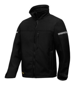 Black Softshell Jacket mens warm winter Snickers 1200 AllroundWork
