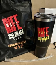 NEW Matt Rife Official  STAY GOLDEN TOUR VIP Swag Bag Insulated Timber Cup