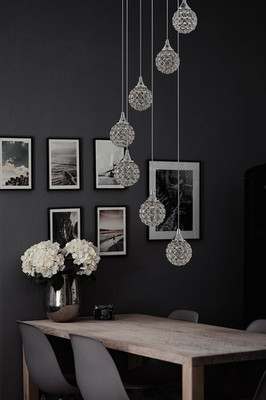 Modern 7-Light LED Crystal Pendant Light for Kitchen, Dining, and Living Rooms