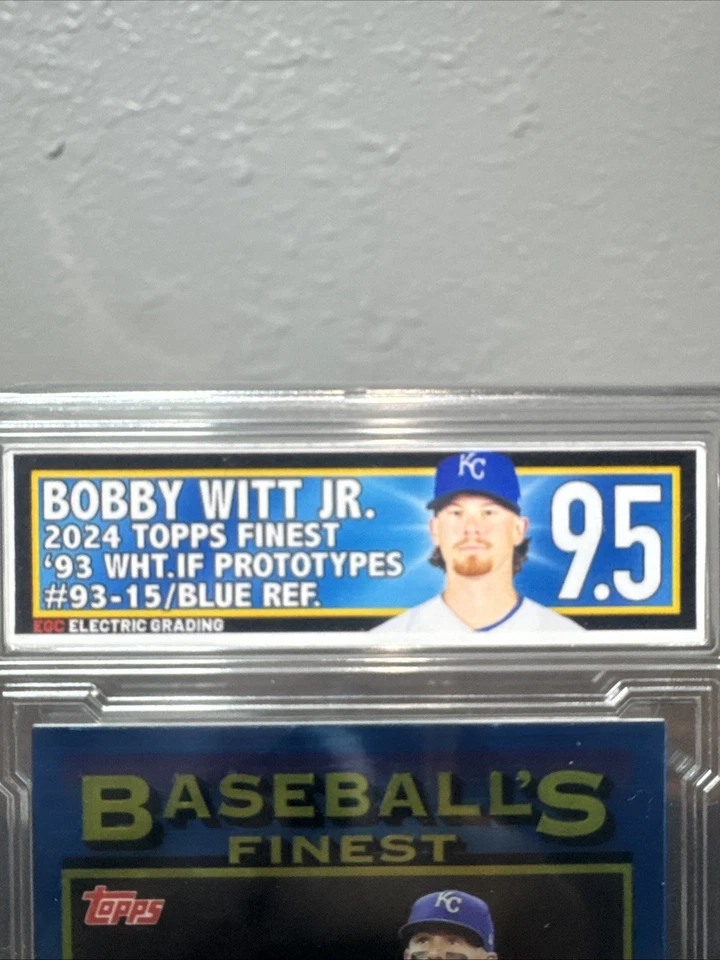 2024 Finest What If…1993 PrototypesBlue Refractor /99 Bobby Witt Jr Electric 9.5 - Image 2 of 4