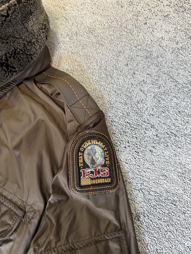 Parajumpers Masterpiece Jacket Men XL Brown Nylon Fur Collar Removable Liner PJS - Picture 6 of 24