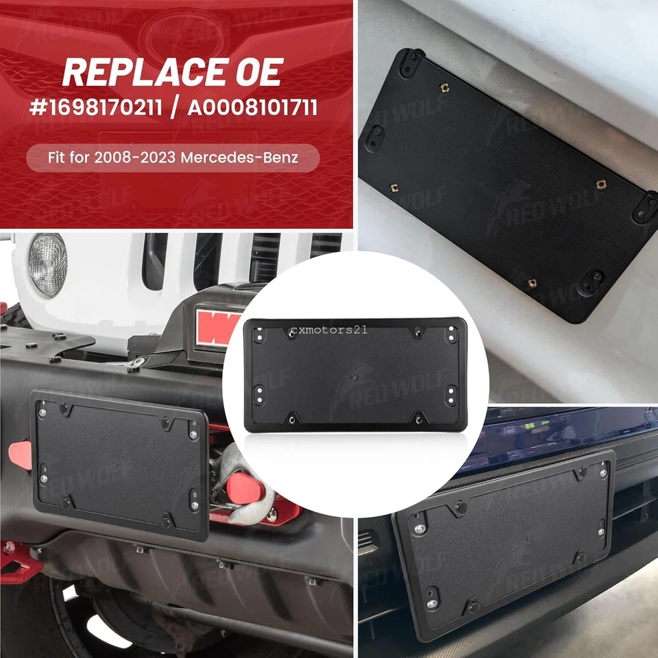 License Plate Mount Bracket / Frame for Mercedes-Benz CL GL S500 S550 S63 AMG - Изображение 2 из 4