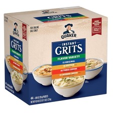 Quaker 44-Count Instant Grits Variety - , Butter, Cheddar Cheese More
