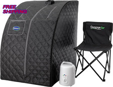 Lightweight Portable Personal Steam Sauna Spa for Relaxation at Home Black NEW