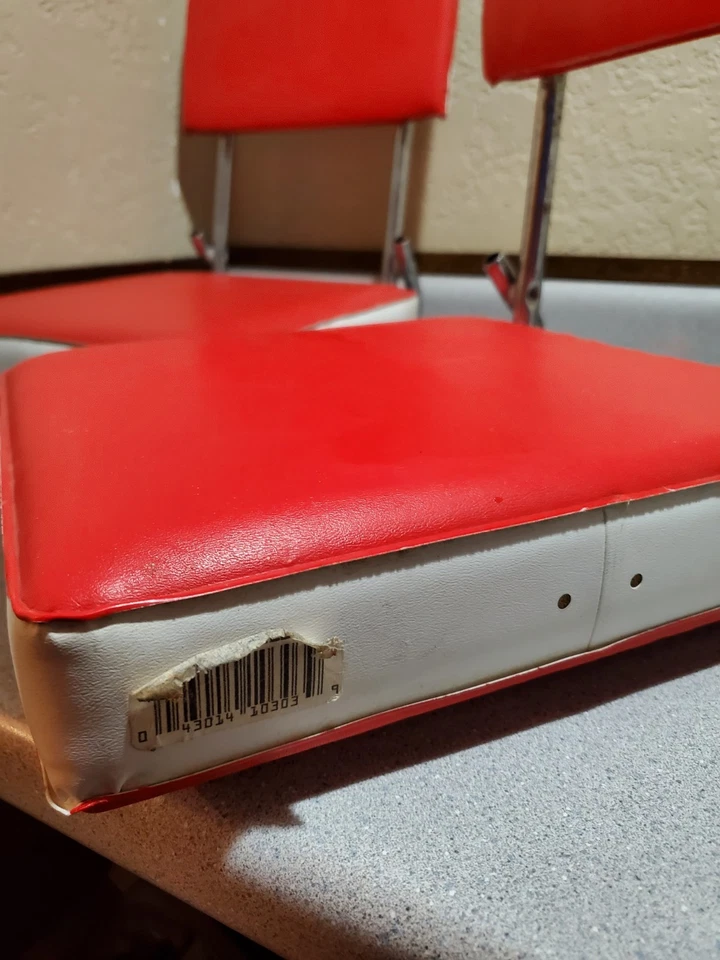 老式Buffalo Bills足球场座位折叠金属椅子NFL 2件套 — 第 4/4 张图片