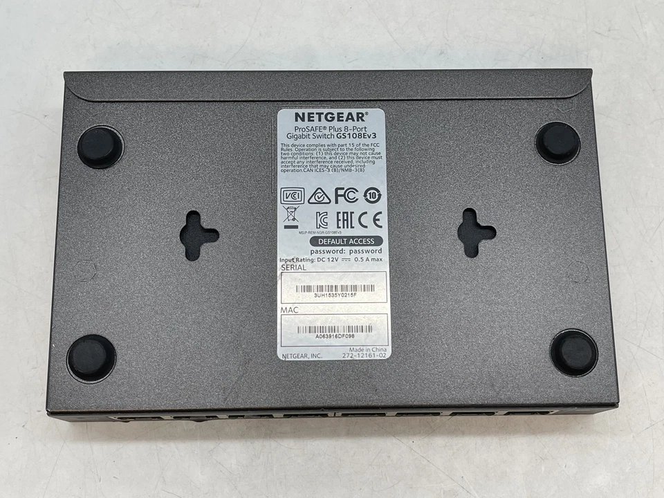 Netgear GS108Ev3 ProSafe Plus 8 Gigabit Ethernet Switch Only FREE SHIPPING - Image 3 of 3