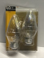 2 New VTG Sylvania Decor Lite Flame Shape 40 Watt Light Bulbs
