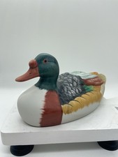 Vintage Ceramic Hand Painted Duck Country Decor 8  