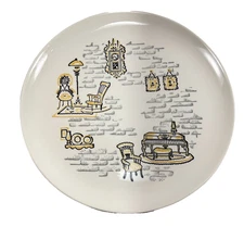 Marcrest Gay 90s Plate 9.5 inch Oven Proof Marshall Burns MCM Retro