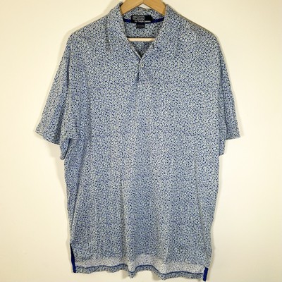 Polo Ralph Lauren Shirt Mens Large Floral All Over Micro Print Pony 100% Cotton