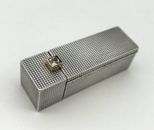 Art Deco Lippenstifthalter 925/-Silber (78g)/585/-Gelbgold-Fassung m. Rauchquarz