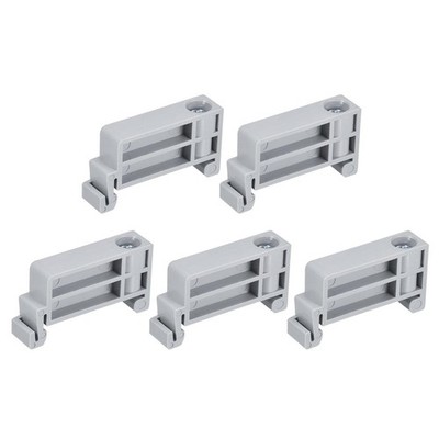 20Pcs DIN Rail Mount Terminal Blocks End Stopper Screw Type Clamp Grey TBR-F