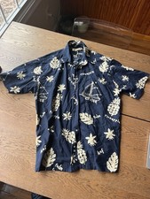 Lord & Taylor Men's All over Pineapple Cruise Tropical Cotton Shirt XL