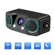 3in1 170  Car Visual Reversing Rear View Camera with Backup Radar Parking Sensor