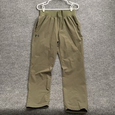 Under Armour Stretch Woven Joggers Mens Sz M Green Tapered Drawstring 1366215