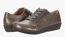 Womens Vionic Abigail Lace-up Pewter Metallic Arch Supportive Shoes Size  NEW