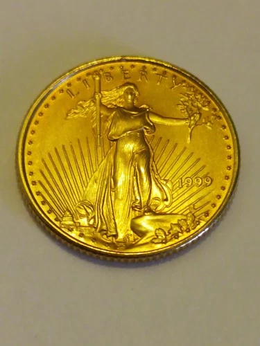 1999 American Gold Eagle Liberty $5 Dollar Coin 1/10th oz