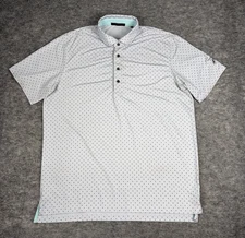 Greyson Polo Shirt Mens L Wolf Print Golf Performance Gleneagles Country Club