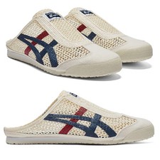 New Onitsuka Tiger MEXICO 66 SABOT Cream Mako Blue Slipper 1183C123-100 With Box