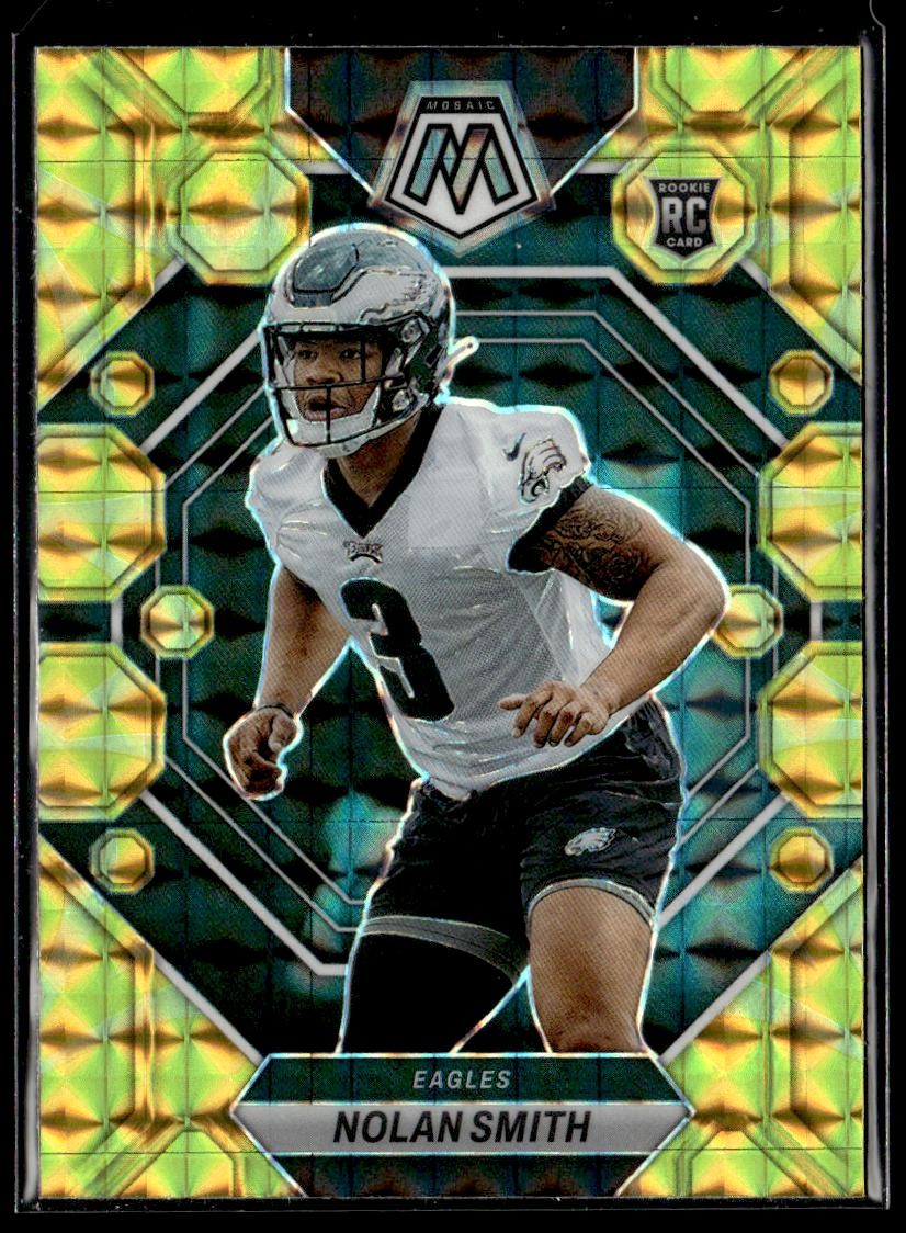 2023 Panini Mosaic #353 Nolan Smith Reactive Yellow Mosaic