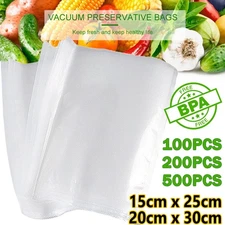 1-500 Quart Vacuum Sealer Bags 6"x10" 8"x12" Embossed Food Saver Storage Package