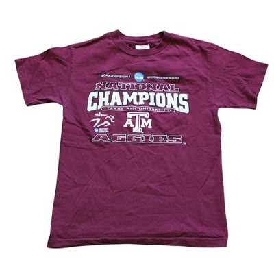 NCAA Texas A&M Track & Field National Champs T Shirt Red Size Small